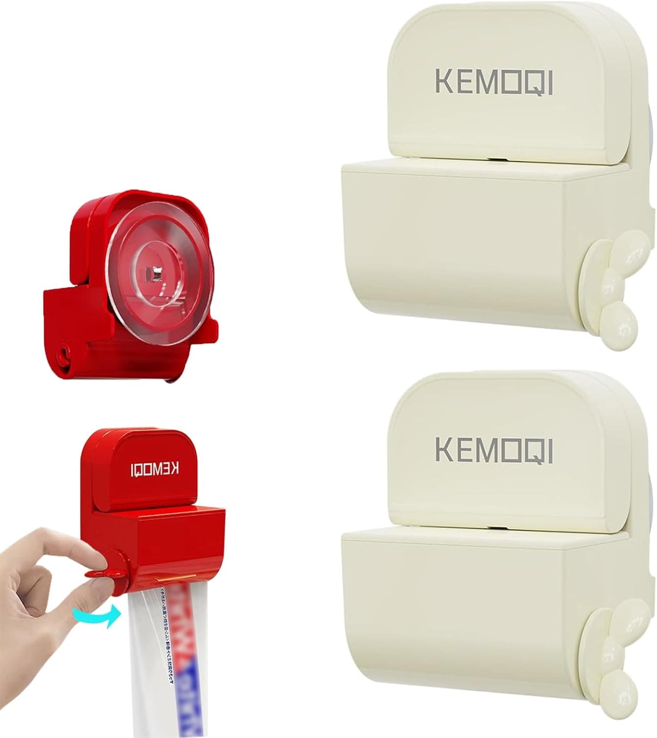 Wall Mount Toothpaste Squeezer with Suction Cup
