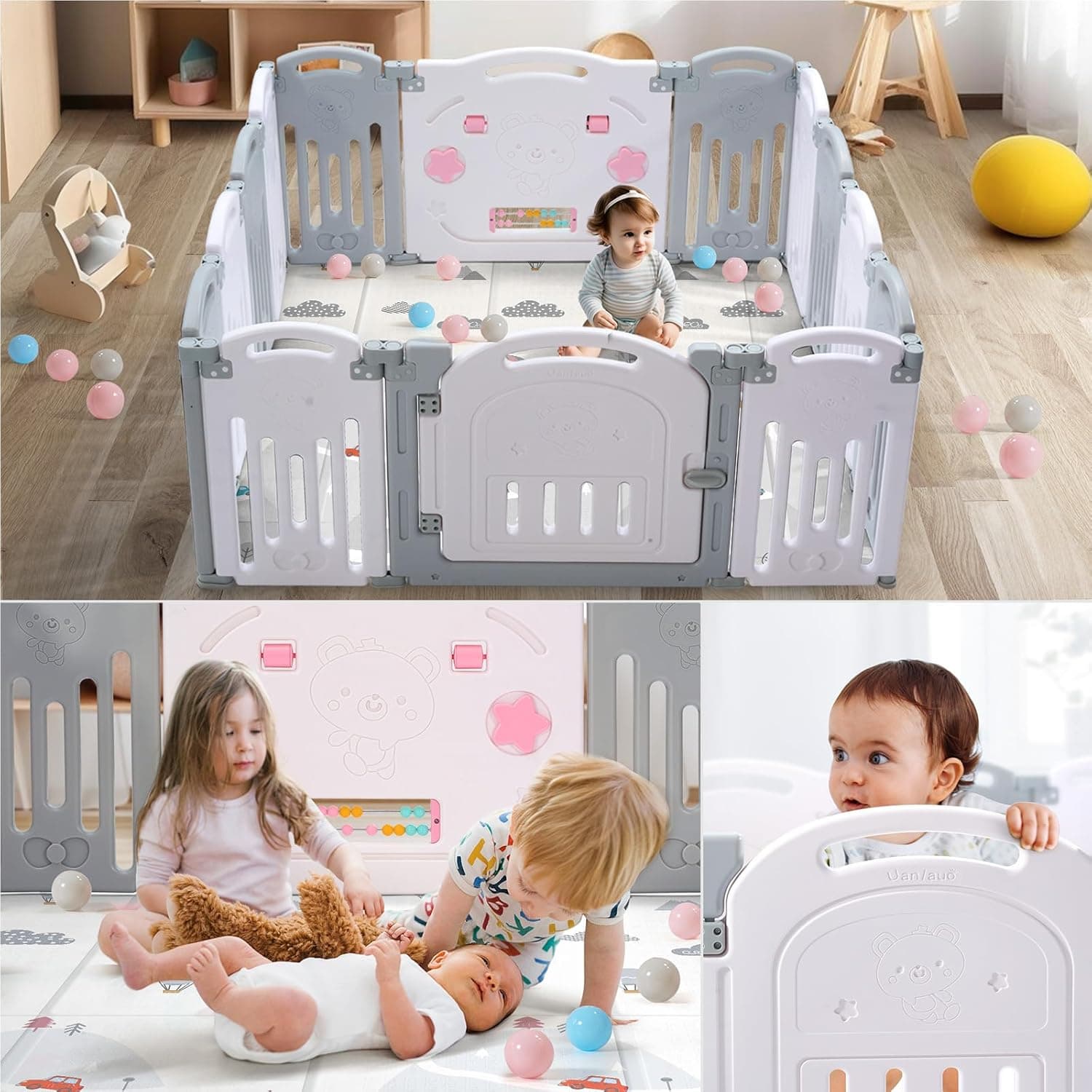 Baby Playpen, Uanlauo Safety Play Yard